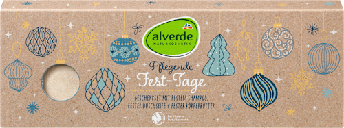 Geschenkset Pflegende Fest-Tage (Shampoo, Duschseife, Körperbutter)  alverde NATURKOSMETIK