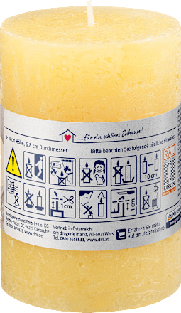 Rustikkerze sonnengelb 100/68 Profissimo