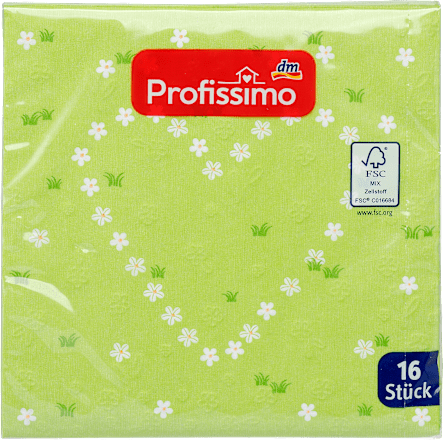 ubrousky 3vrstvé, srdce Profissimo