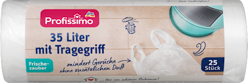 Worki na śmieci z uchwytem, 35 L, neutralizujące zapachy Profissimo