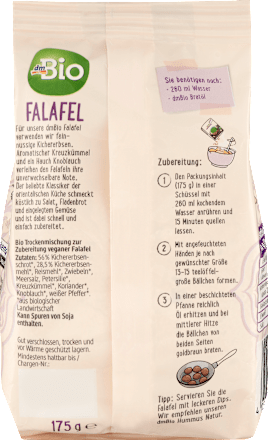 Fertigmischung Falafel, glutenfrei dmBio