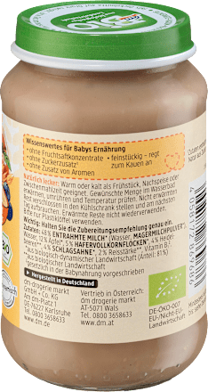 Owsianka z jabłkiem i jagodami, od 10. miesiąca dmBio