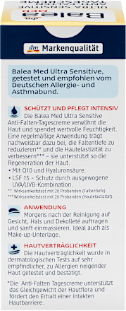 Przeciwzmarszczkowy krem na dzień Ultra Sensitive Balea med