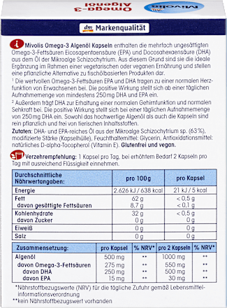 Kapsuly Omega-3 olej z morských rias Mivolis