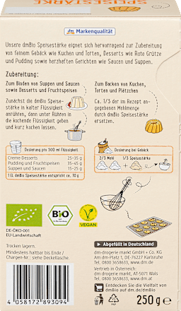 Speisestärke, reine Maisstärke dmBio