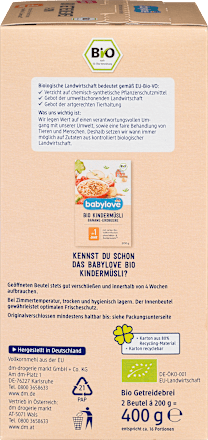 Getreidebrei Bio 3-Korn ab dem 6.Monat   babylove