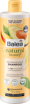Shampoo Natural Beauty mit Bio-Avocadoöl und Mangobutter Balea