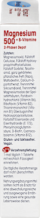 Magnesium 500 + B-Vitamine 2-Phasen Depot, Tabletten 30 St. Mivolis