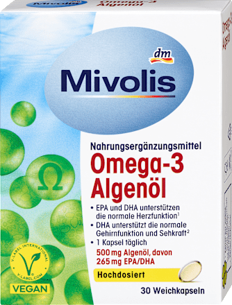Kapsuly Omega-3 olej z morských rias Mivolis