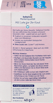 Babytee Bio Früchtetee (20 Beutel) babylove