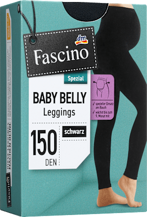 Schwangerschafts-Leggings schwarz Gr. 42/44, 150 DEN Fascino