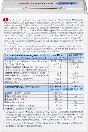 Elektrolyte 20 Beutel Mivolis