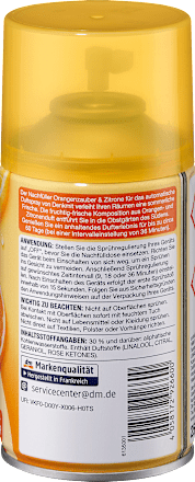 Lufterfrischer Automatisches Duftspray Orangenzauber & Zitrone Nachfüllpack Denkmit