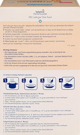 Getreidebrei Bio 3-Korn ab dem 6.Monat   babylove