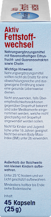 Aktiv Fettstoffwechsel Kapseln 45 St Mivolis