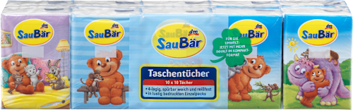 Detské hygienické vreckovky 10x10 SauBär