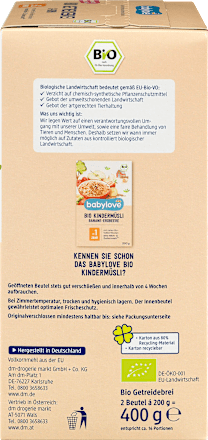 Organska kaša za decu od 3 vrste žitarica, od 6..meseca babylove