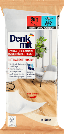 Nedves parketta- és lamináltpadló-tisztító kendő Denkmit