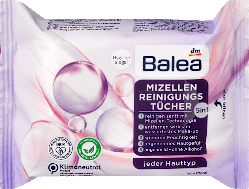 Micelarne chusteczki oczyszczające Balea