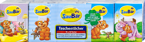 Žepni robčki, 4-slojni, več različic SauBär