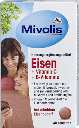 Tablete Fier + Vitamina C + Vitaminele din grupul B  Mivolis