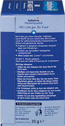 Babytee Gute-Nacht Kräutermischung (20 Beutel) babylove