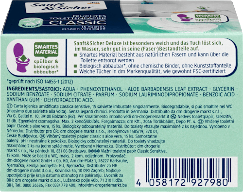 Vlažni toaletni papir Classic Sensitive Sanft&Sicher