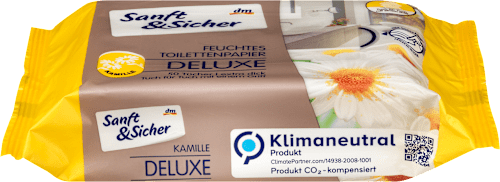 Papier toaletowy nawilżany z rumiankiem Deluxe Sanft&Sicher