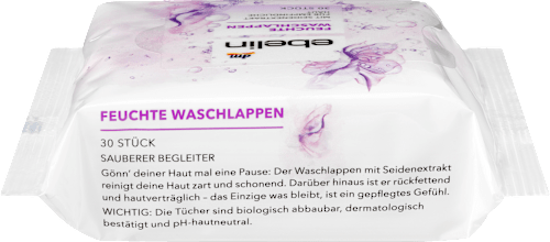 Feuchte Waschlappen Seide ebelin