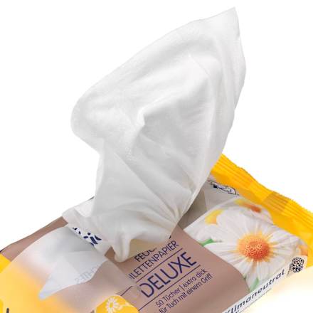Papier toaletowy nawilżany z rumiankiem Deluxe Sanft&Sicher