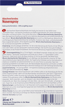 Spray nazal decongestionant  Mivolis