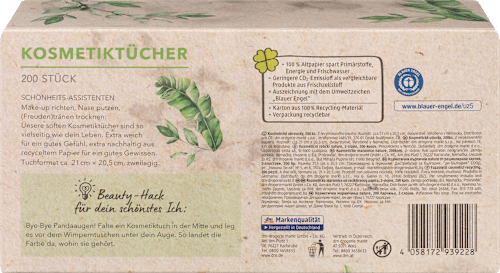 Kosmetiktücher Recycling ebelin