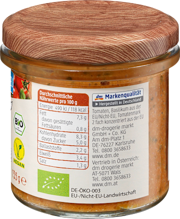 Bio paradižnikov namaz z baziliko dmBio