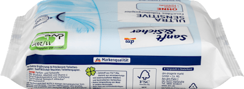 Feuchtes Toilettenpapier Ultra Sensitive Sanft&Sicher