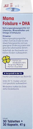Mama Folsäure + DHA, Tabletten 30 St. + Weichkapseln 30 St. Mivolis