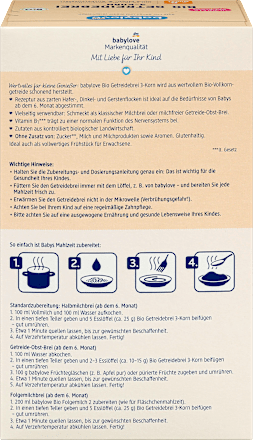 Organska kaša za decu od 3 vrste žitarica, od 6..meseca babylove