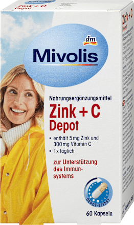 kapsle zinek s vitamínem C Mivolis