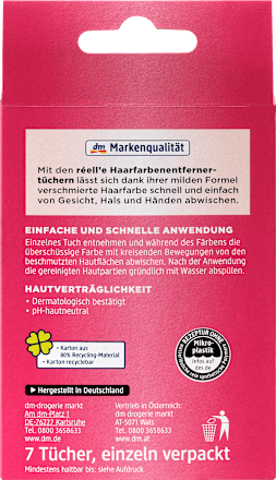 Haarfarbenentfernertücher réell‘e