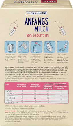 Anfangsmilch Pre Bio von Geburt an dmBio