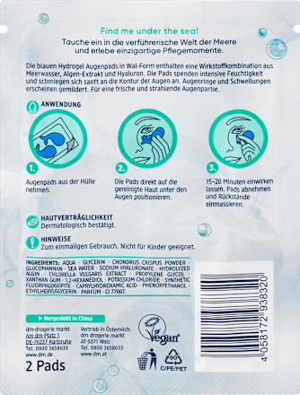 Augenpads Hydrogel mit Algen-Extrakt Balea