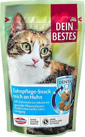Katzenleckerli Zahnpflege-Snack reich an Huhn Dein Bestes