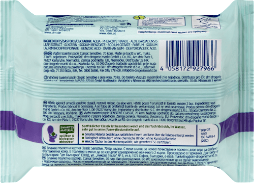 Papier toaletowy nawilżany Classic Sensitive Sanft&Sicher