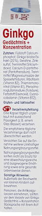 Ginkgo Gedächtnis + Konzentration Kapseln, 40 St. Mivolis