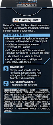 Krem nawilżający Fresh 24h Balea MEN