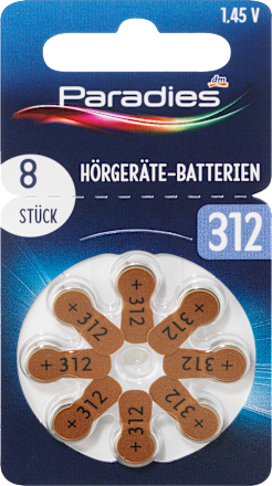 Batterien Hörgeräte 312 Paradies
