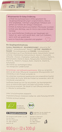 Anfangsmilch Pre Bio von Geburt an dmBio