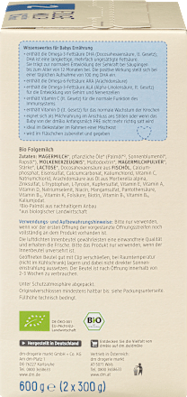 Folgemilch 2 Bio nach dem 6.Monat dmBio