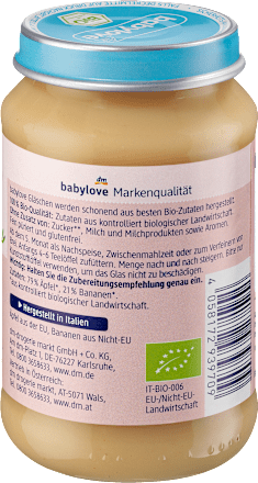 Früchte Apfel mit Banane ab dem 5. Monat  babylove