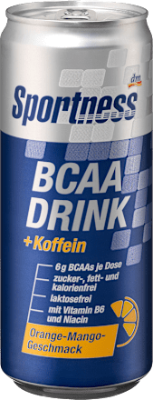 BCAA Drink + Koffein, Orange-Mango Geschmack Sportness