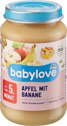 Früchte Apfel mit Banane ab dem 5. Monat  babylove